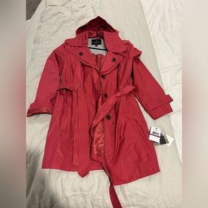 NWT London Fog rustic pink trench coat women size XXL or men size L